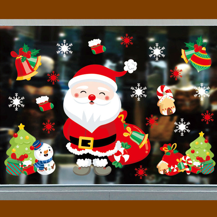 Christmas decorations window glass paste atmosphere Christmas static stickers Christmas decorations Christmas window stickers