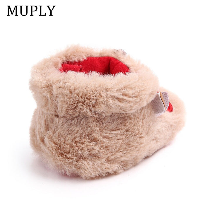 Winter Baby Girls Boys Keep Warm Shoes Muply Christmas Elk First Walkers Anti-slip Newborn Toddler Infant Girl Footwear Shoes