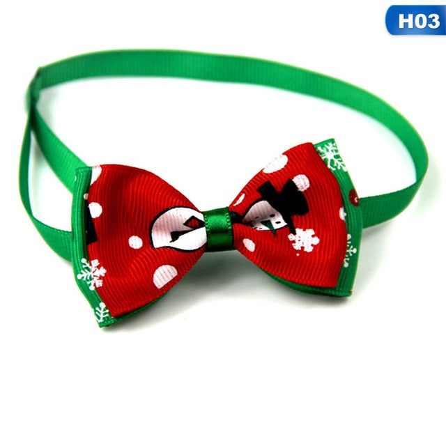 Christmas  Pet Cat Dog Collar Bow Tie Adjustable Neck Strap Cat Dog Grooming Accessories Pet Product Supplies Christmas