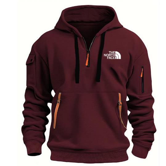 Men's winter pullover zip hoodie