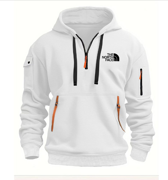 Men's winter pullover zip hoodie