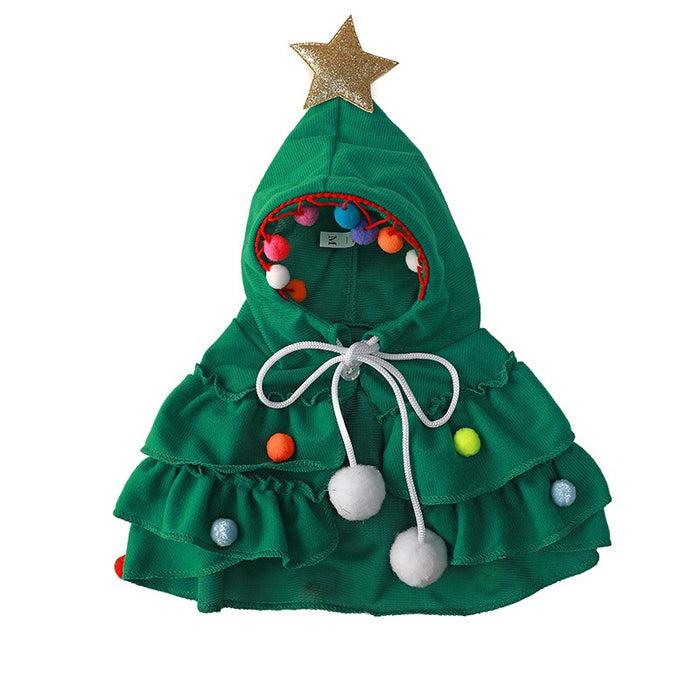 New Christmas Pet Clothes Small and Medium Kojifa Christmas Tree Dog Cloak