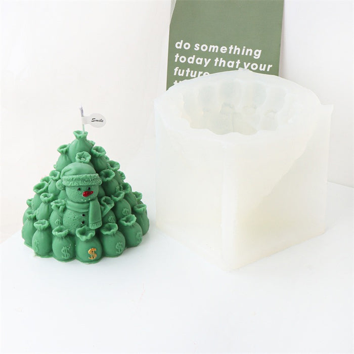 Santa Claus candle mold dollar bill snowman money bag elk scented plaster Christmas