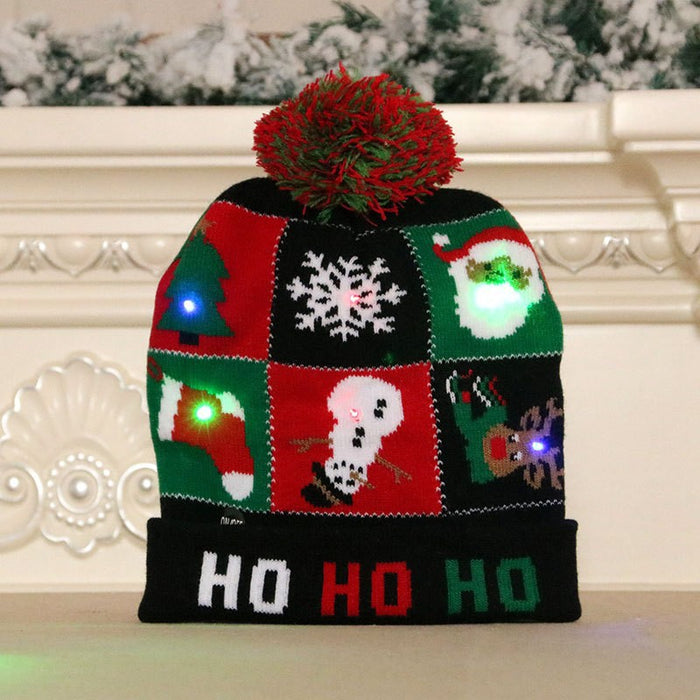 Christmas Decorations For Adults And Children Knitted Christmas Hats