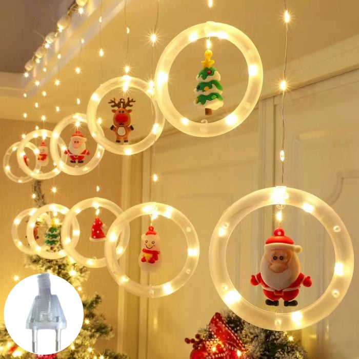 Merry Christmas Santa Claus LED Curtain Light