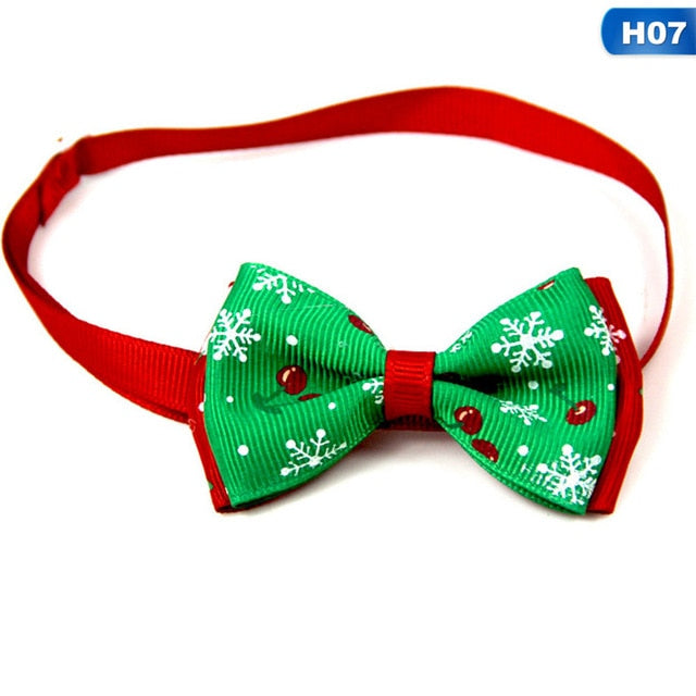 Christmas  Pet Cat Dog Collar Bow Tie Adjustable Neck Strap Cat Dog Grooming Accessories Pet Product Supplies Christmas