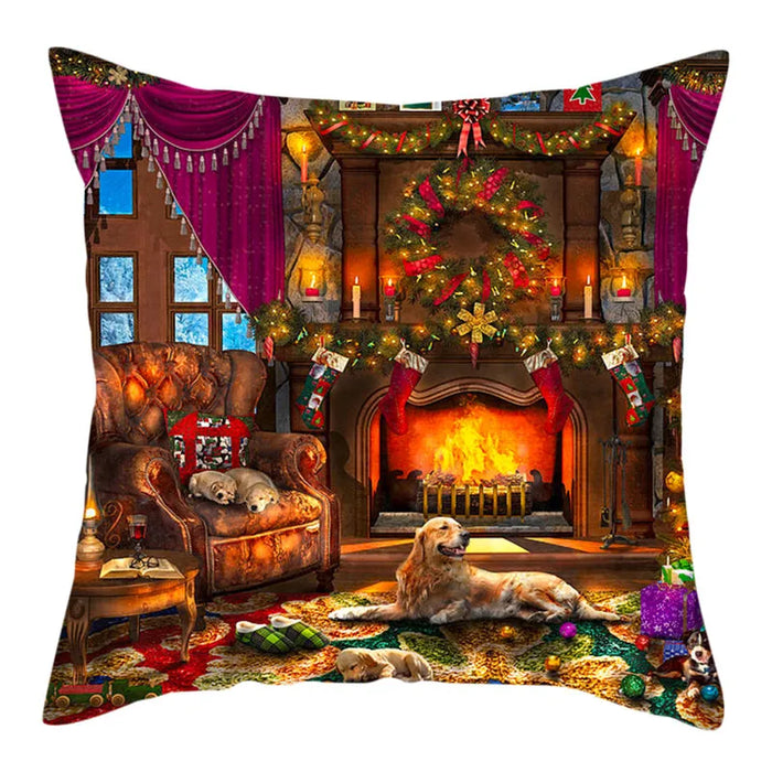 Christmas Style Animals Cushion Cover