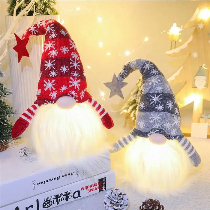 Christmas Faceless Gnome LED Santa Xmas Tree Hanging Ornament Doll Decoration For Home Pendant Gifts Ornaments Party Navidad