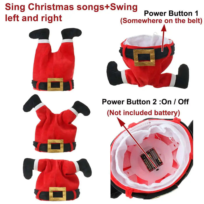 Christmas Santa Claus Hat Electric Moving Pants Hat