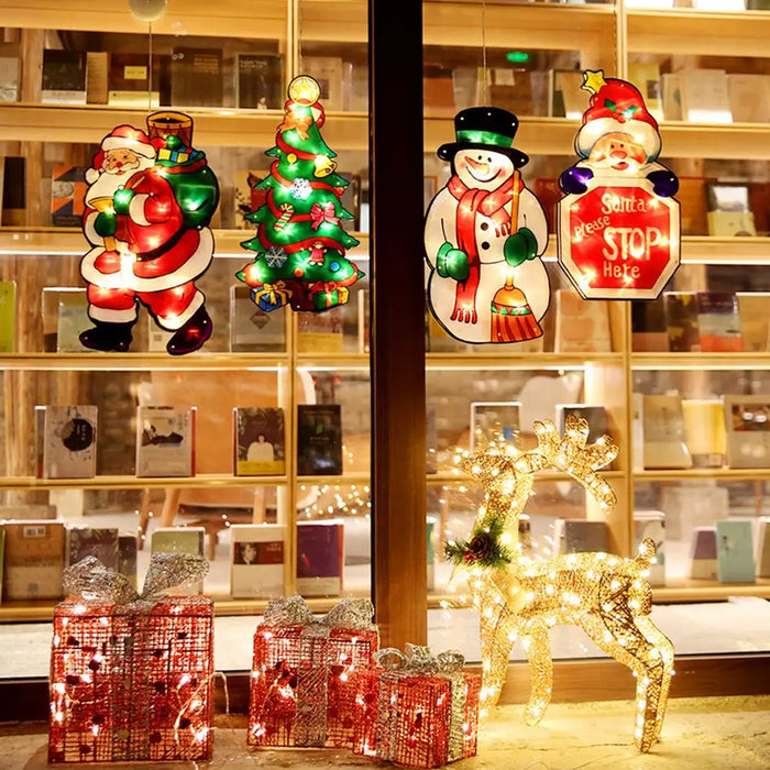 Santa Claus Led Suction Cup Window Hanging Lights