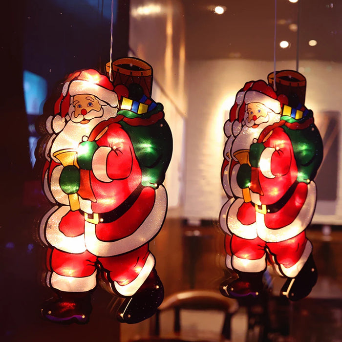 Santa Claus Led Suction Cup Window Hanging Lights