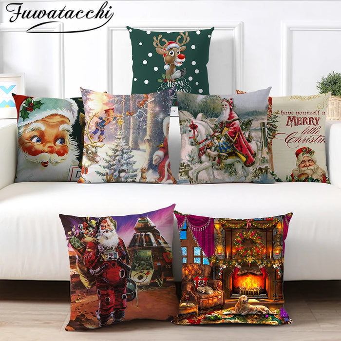 Christmas Style Animals Cushion Cover