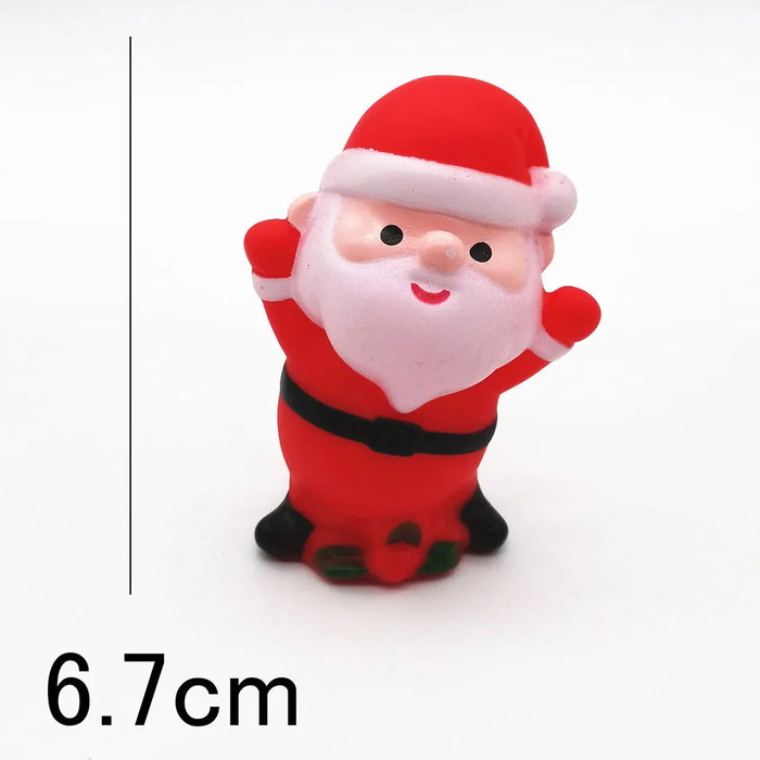 Christmas Santa Figurine Kids Toys Cake Decoration Snowman Sika Deer Doll Christmas Tree Children's Birthday Gift Props