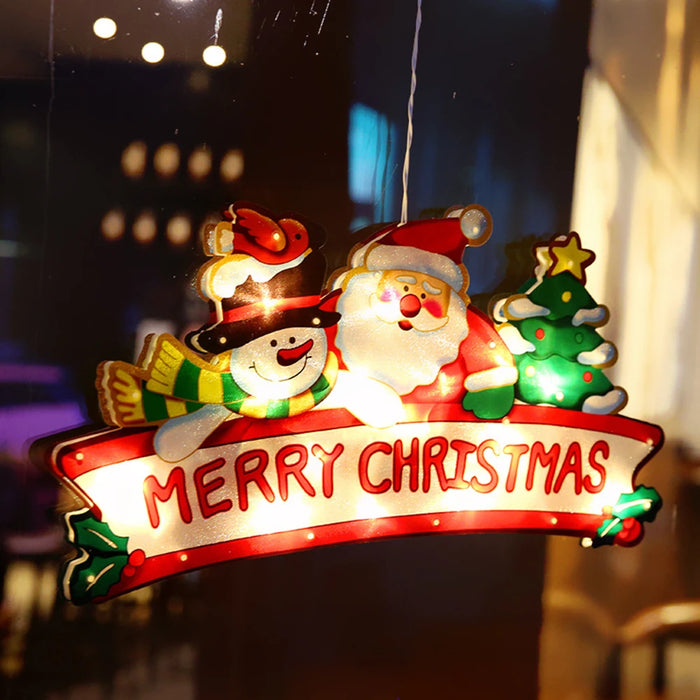 Santa Claus Led Suction Cup Window Hanging Lights