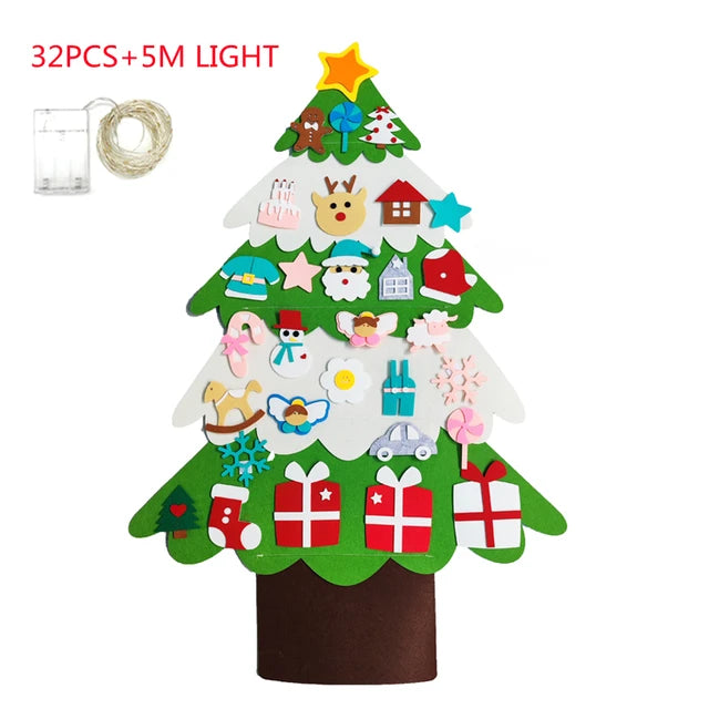 Kids DIY Felt Christmas Tree Merry Christmas Decorations