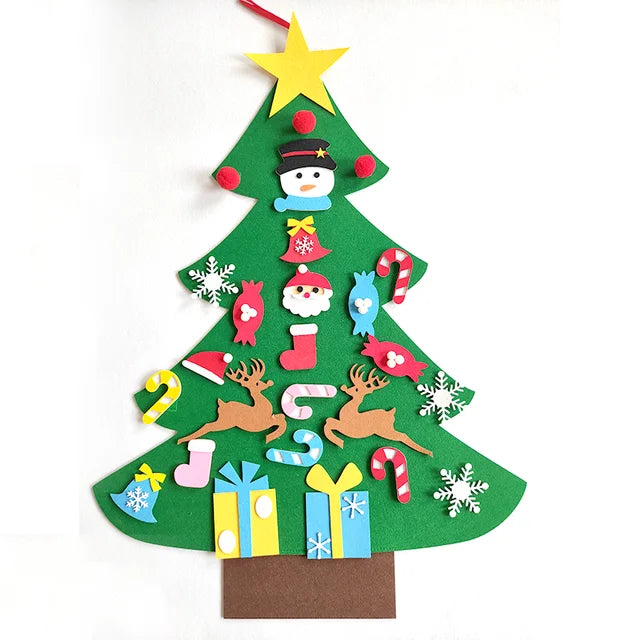 Kids DIY Felt Christmas Tree Merry Christmas Decorations