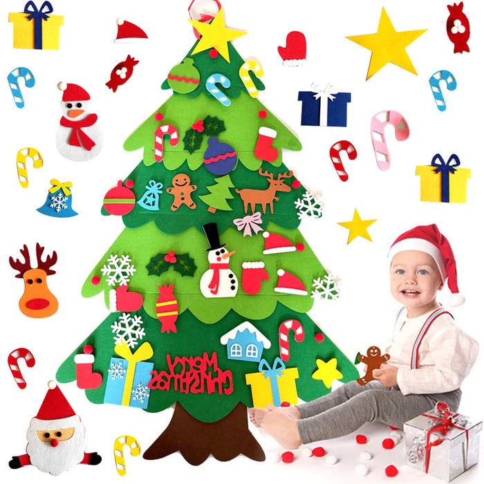 Kids DIY Felt Christmas Tree Merry Christmas Decorations