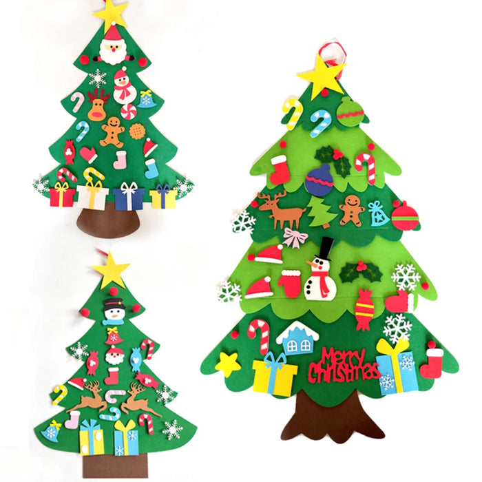 Kids DIY Felt Christmas Tree Merry Christmas Decorations