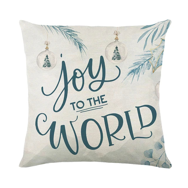 Linen Merry Christmas Pillow Cover 45x45cm