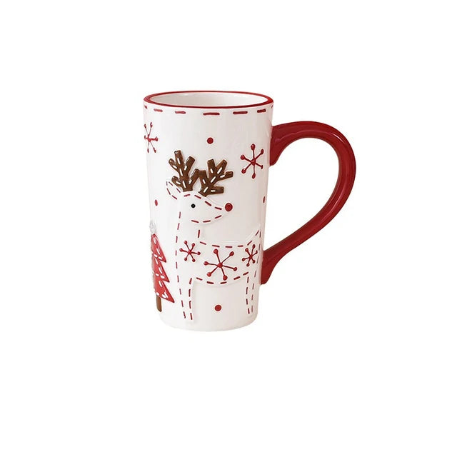 Nordic Christmas Ceramic Mug Santa Claus