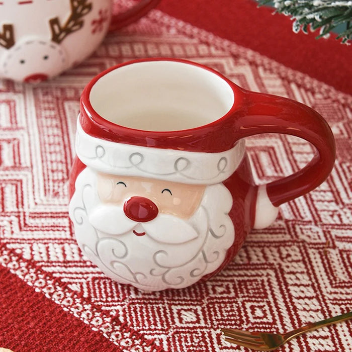 Nordic Christmas Ceramic Mug Santa Claus