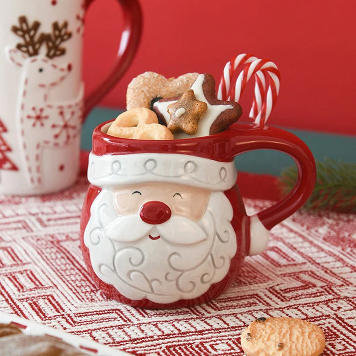 Nordic Christmas Ceramic Mug Santa Claus