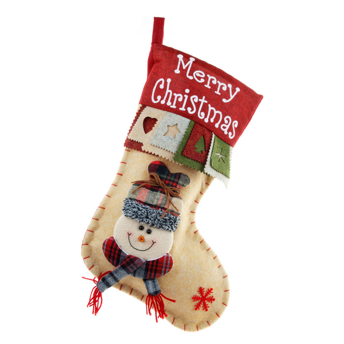 MerryChristmas Santa Snowman Three-dimensional Gift Bag