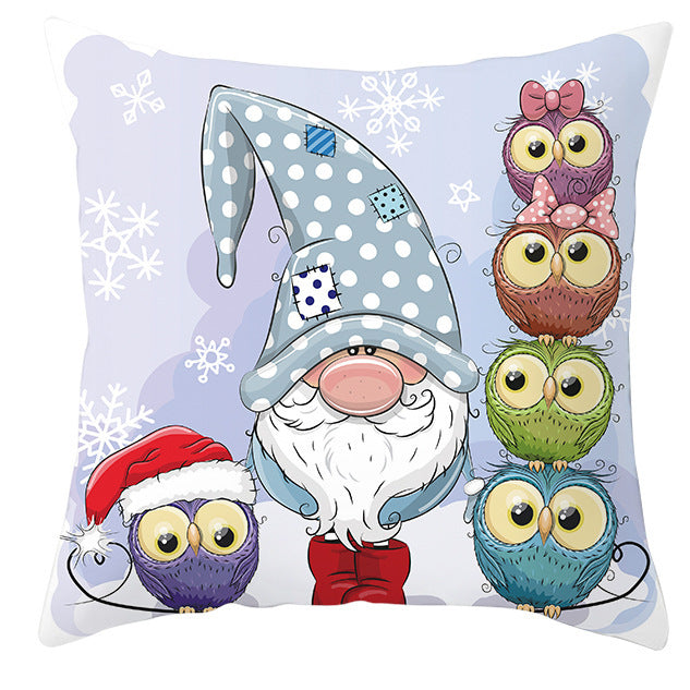 Christmas Pillow Cover Cute Peach Skin Fabric Cushion