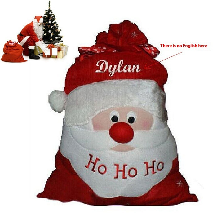 Christmas Big Gift Bag Flannel Drawstring Bag