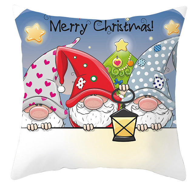 Christmas Pillow Cover Cute Peach Skin Fabric Cushion