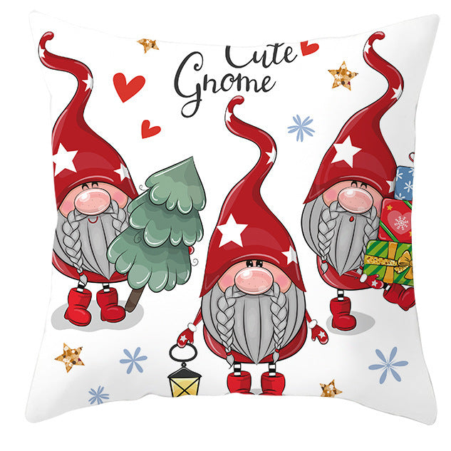 Christmas Pillow Cover Cute Peach Skin Fabric Cushion