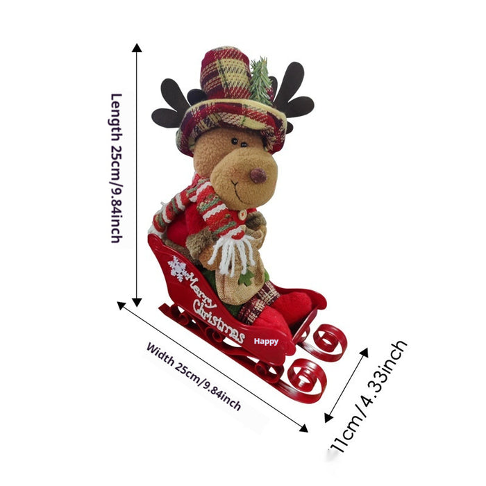 Christmas Decorations Sled Doll Sitting Posture