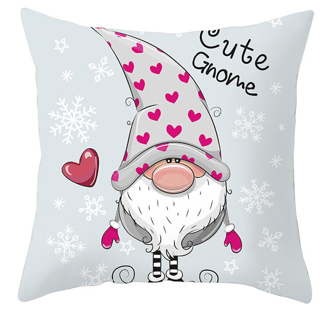 Christmas Pillow Cover Cute Peach Skin Fabric Cushion