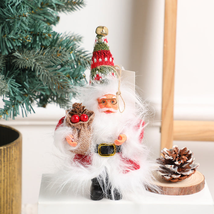 Christmas Cartoon Faceless Doll Standing Santa Claus