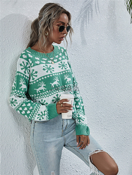 Women's Christmas Snowflake Pullover Women's Sweater