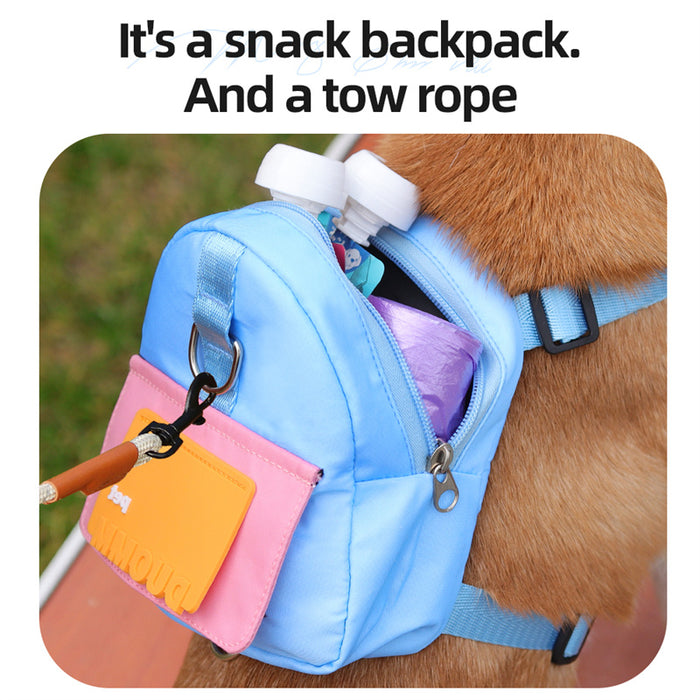 Pet Snack Storage Bag Large-capacity Multifunction Dogs Backpack Adjustable