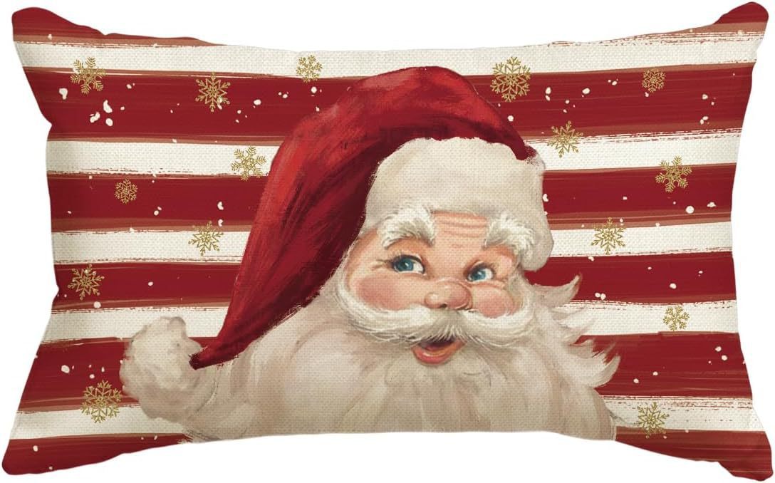 Christmas Simple Linen Pillow Cover Home Sofa Decoration