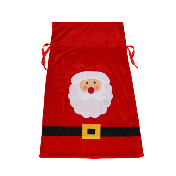 Christmas Big Gift Bag Flannel Drawstring Bag