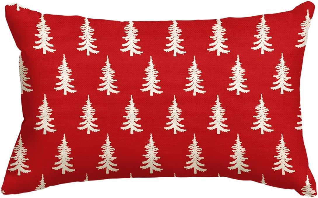 Christmas Simple Linen Pillow Cover Home Sofa Decoration