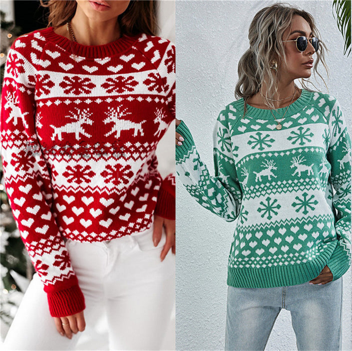 Women's Christmas Snowflake Pullover Women's Sweater