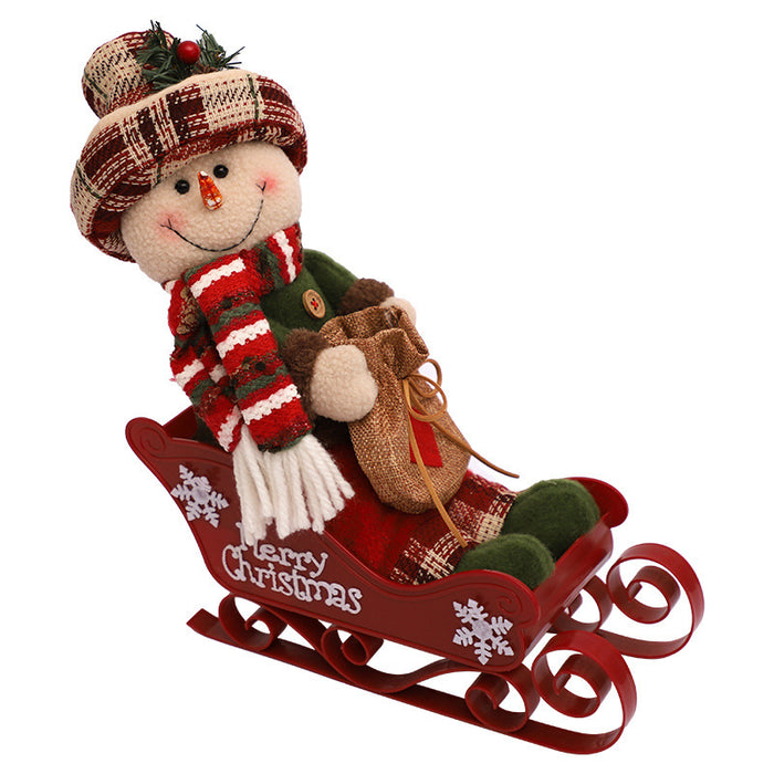 Christmas Decorations Sled Doll Sitting Posture