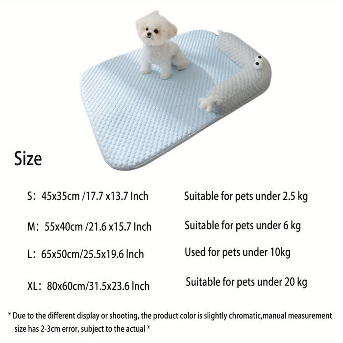 Refreshing Pet Bed With Big-eyed Monster Design Breathable Non Slip