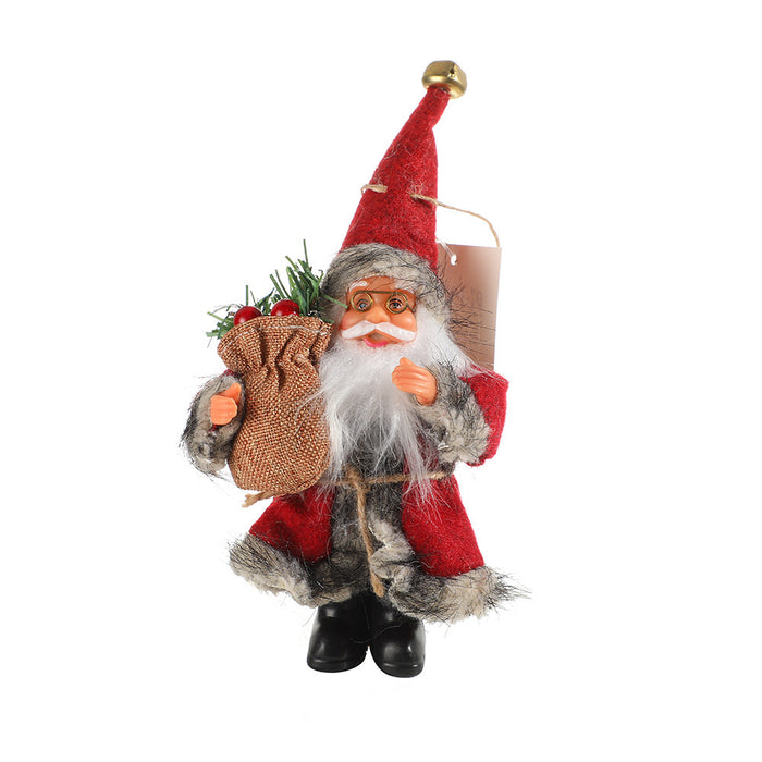 Christmas Cartoon Faceless Doll Standing Santa Claus