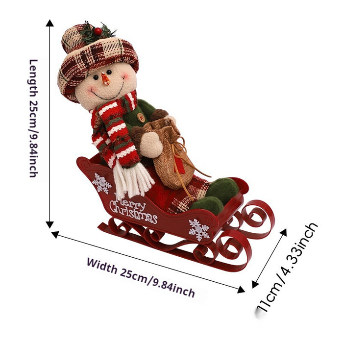 Christmas Decorations Sled Doll Sitting Posture