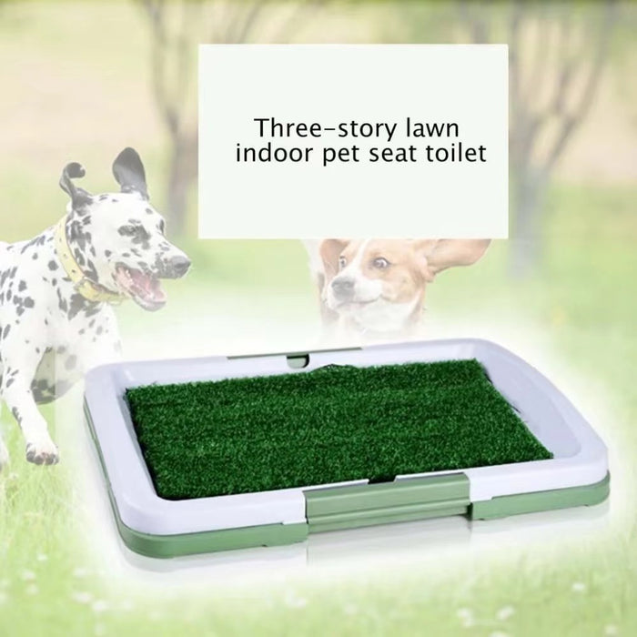 Turf Pet Dog Grass Patch Toilet Puppy Potty Trainer Indoor Training Tray Pet Toilets Three Layers