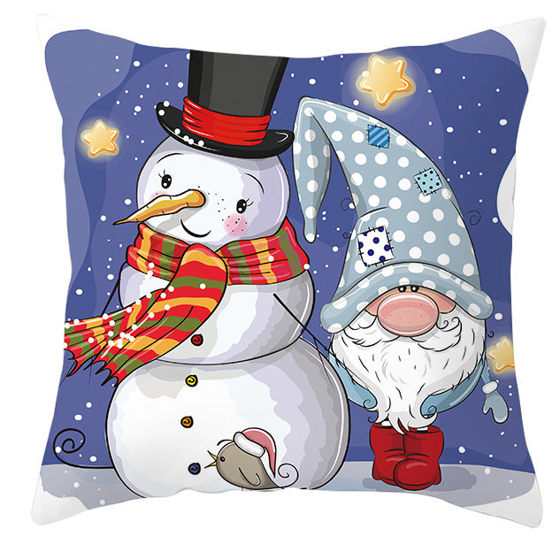 Christmas Pillow Cover Cute Peach Skin Fabric Cushion