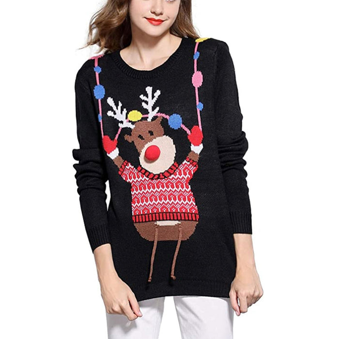 Winter Women's Fashion Ball Sweater