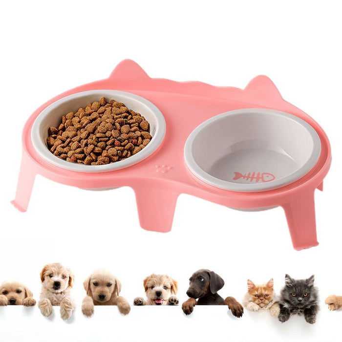 Cat Food And Water Bowl Set Ceramic Pet Bowl Set