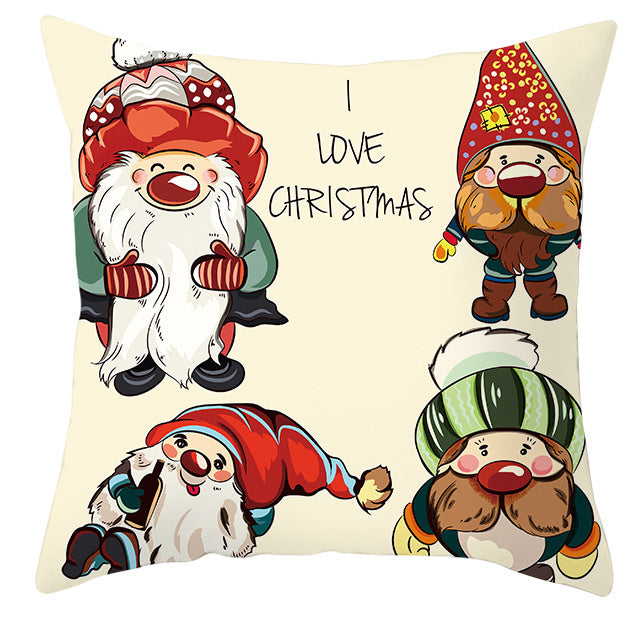 Christmas Pillow Cover Cute Peach Skin Fabric Cushion