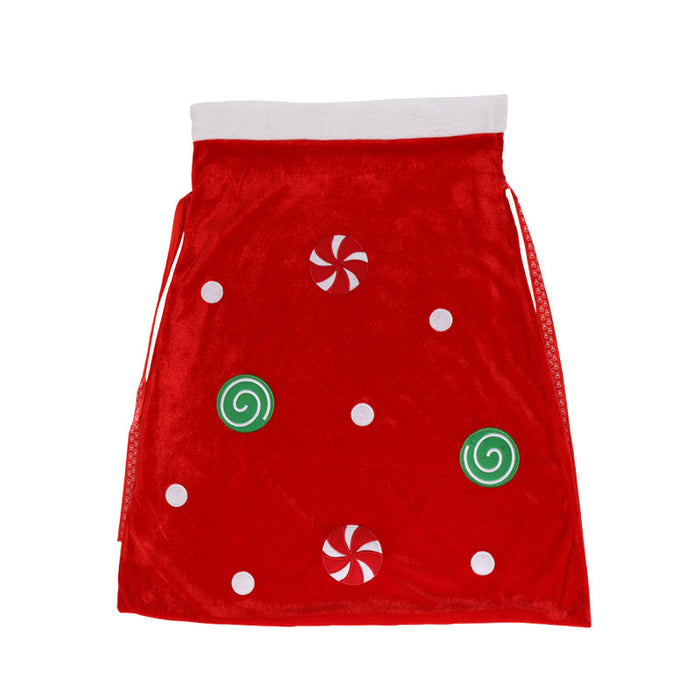 Christmas Big Gift Bag Flannel Drawstring Bag